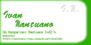 ivan mantuano business card